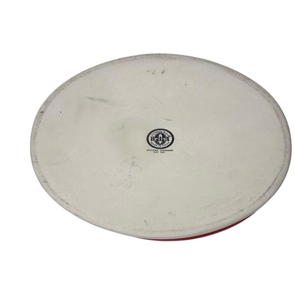 BIA Cordon Bleu Red White Ceramic Covered Casserole Dish 9” Oval Bakeware - Picture 11 of 12